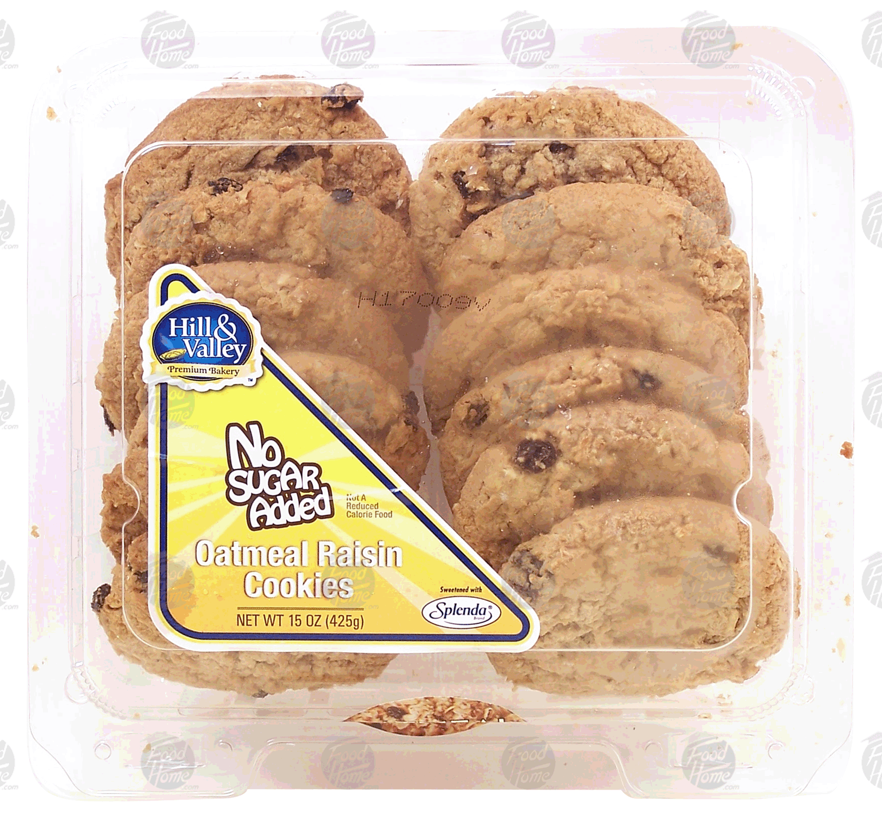 Hill & Valley  oatmeal raisin cookies, no sugar added, 10-count Full-Size Picture